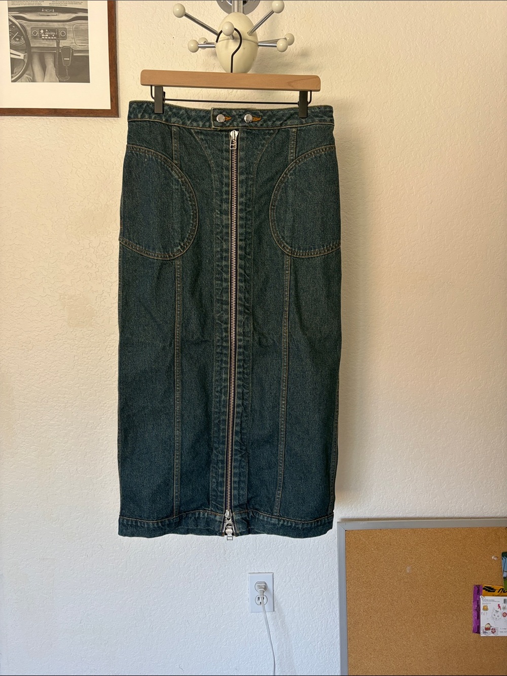 Eckhaus latta denim skirt